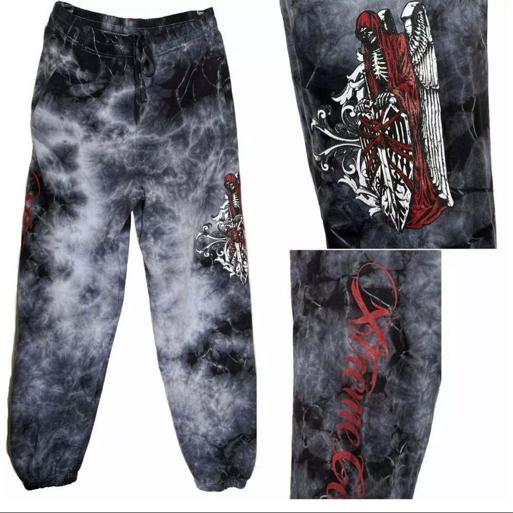 Xtreme Couture by Affliction Men's Sweatpants Jogger Phantom Skull Biker